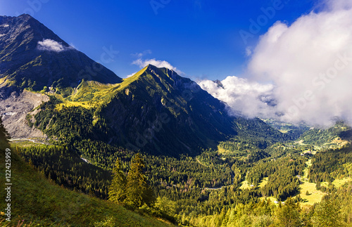 Chamonix panorama of the Alps