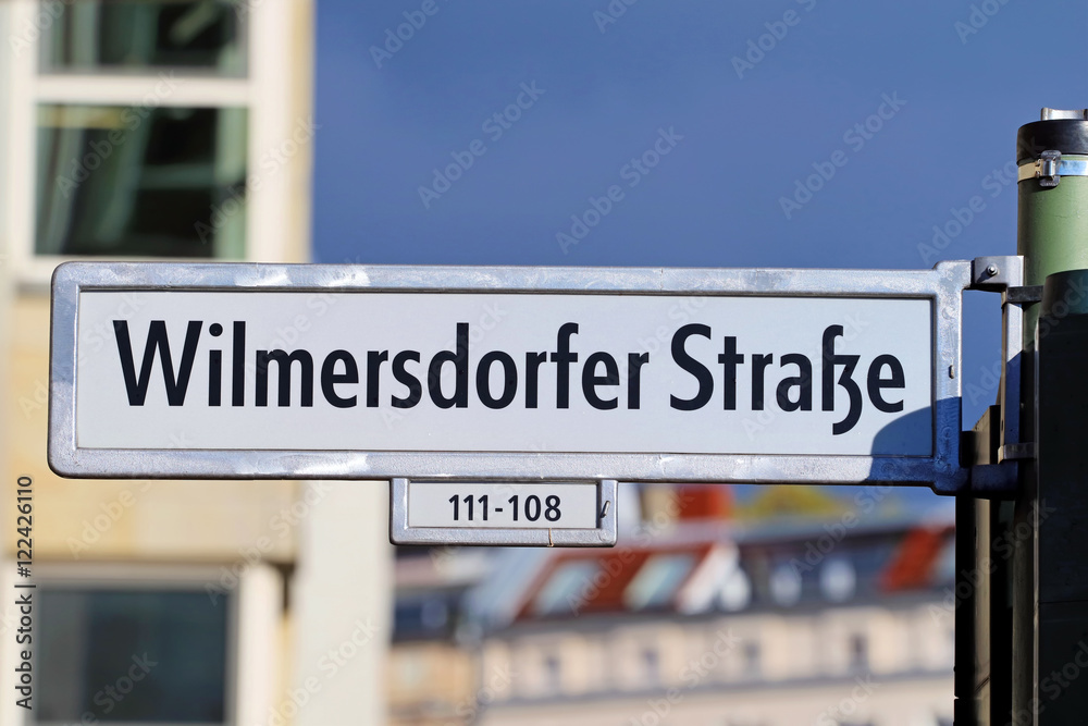Straßenschild Wilmersdorfer Straße Berlin Straßenschild Wilmersdorfer Straße Berlin