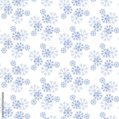 Snowflake Pattern - Snowflake vector pattern. Seamless for cards and web