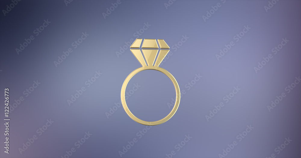 Diamond Ring Gold 3d Icon Diamond Ring Gold 3d Icon