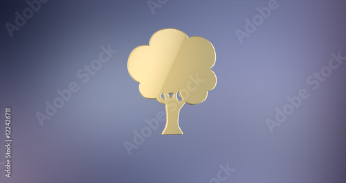 Tree Gold 3d Icon