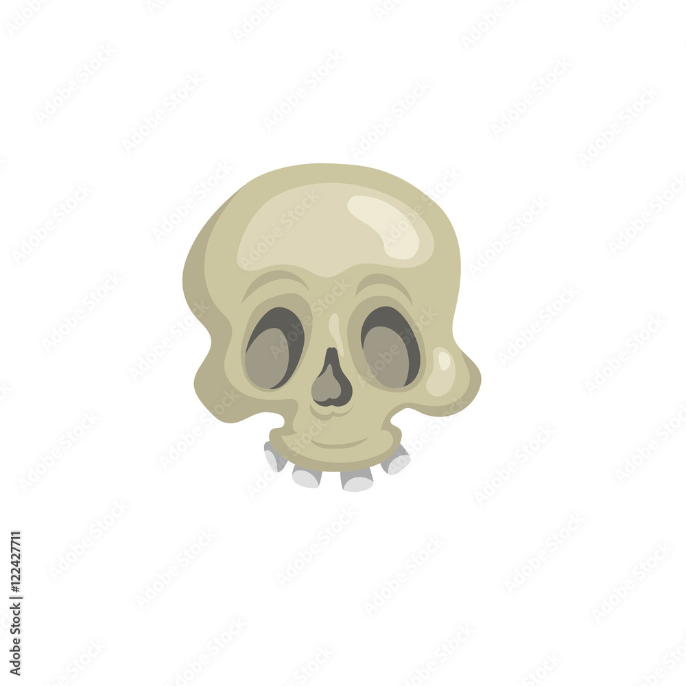 Cartoon trendy skull simple gradient icon. Vector halloween illustration. Cartoon trendy skull simple gradient icon. Vector halloween illustration.