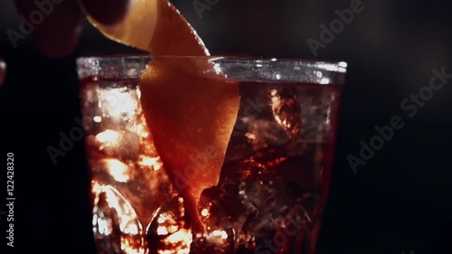 Preparing the cocktail in slow motion