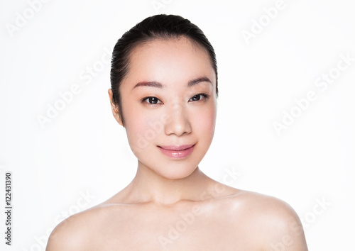 Beauty asian woman smile healthy makeup portrait