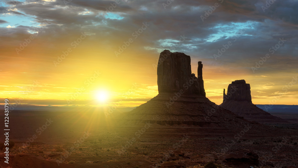 Beautiful Sunrise at Monument Valley, Arizona