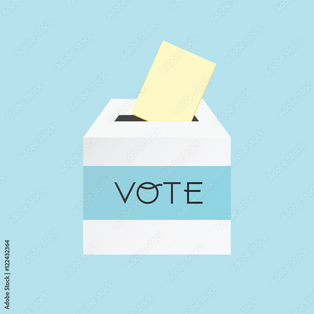 Voting concept by putting paper in the ballot box. Voting concept by putting paper in the ballot box.