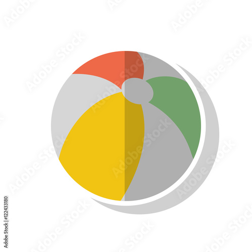 Free Download Striped ball icon. Summer vacations and sea lifestyle theme. Isolated design. Vector illustration - GFXLoad