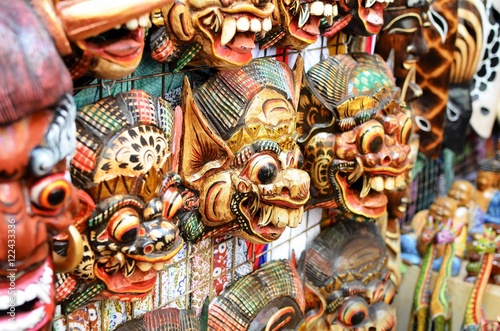 Famous mask souvenirs at Ubud Market © kravka
