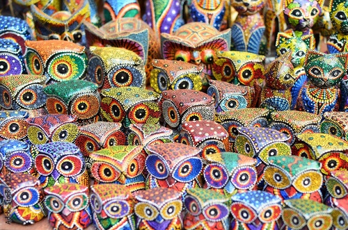 Famous owl souvenirs at Ubud Market