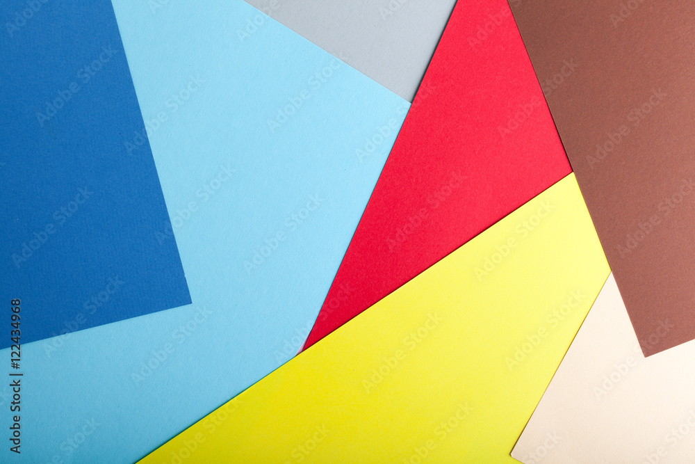 Colorful Paper Texture Geometrical Composition.