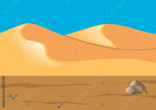 Nature scene with sand in desert