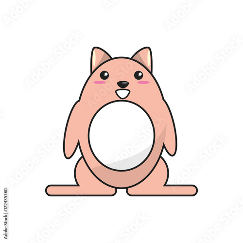 Beaver cartoon icon. Animal kawaii and character theme. Isolated design. Vector illustration © Jemastock