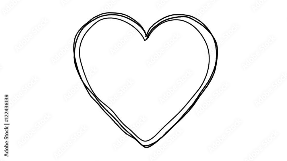 A 10 second loop of a heart shape line art sequence on white background. HD 1080. 4:3 version available. A 10 second loop of a heart shape line art sequence on white background. HD 1080. 4:3 version available.