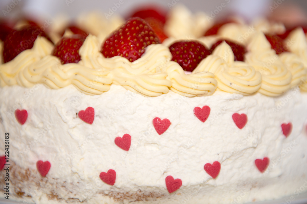 Home made strawberry cake
