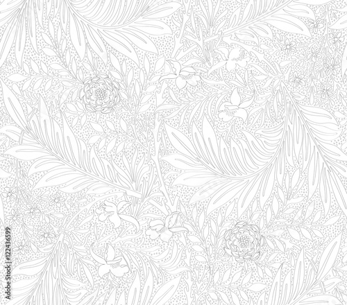 Modern fabric design pattern. Desktop wallpaper. Background. Floral pattern for your design. Illustration. Modern seamless pattern for interior decoration, wrapping paper, graphic design and textile.
