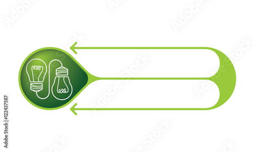 Vector double buttons for your text and idea symbol