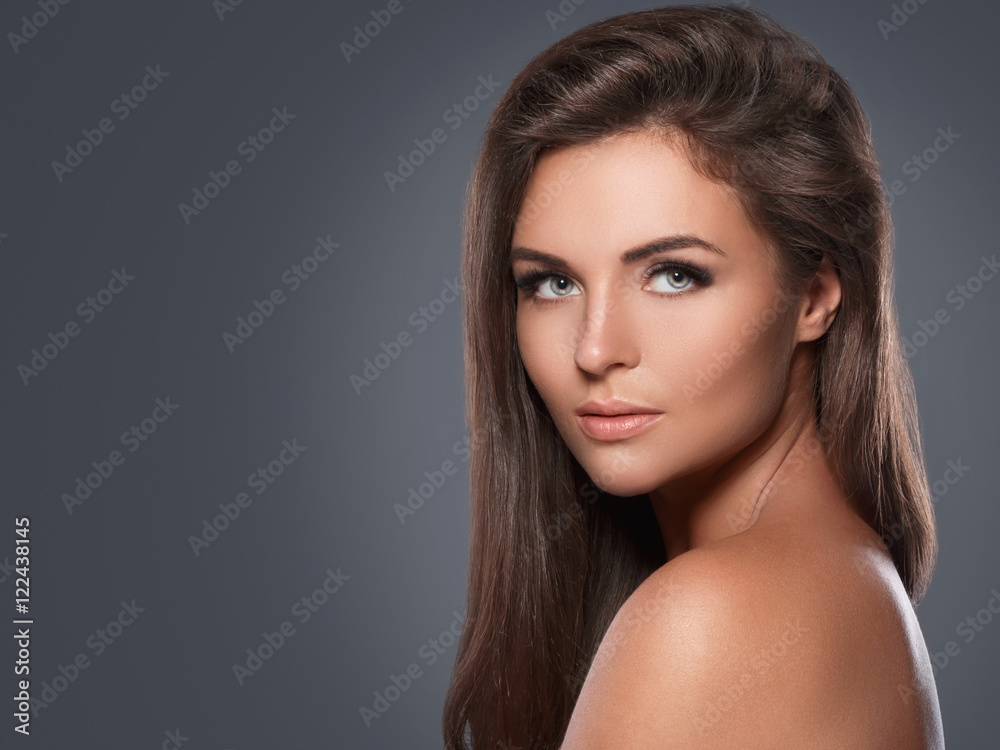 Beautiful and young woman with a artificial eyelashes Beautiful and young woman with a artificial eyelashes