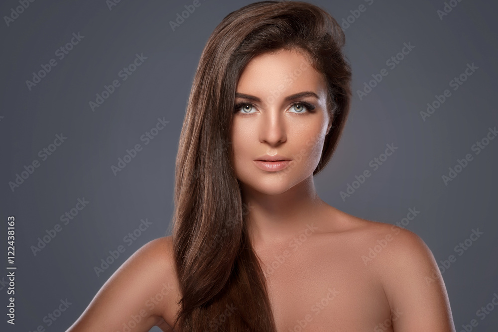 Beautiful and young woman with a artificial eyelashes Beautiful and young woman with a artificial eyelashes