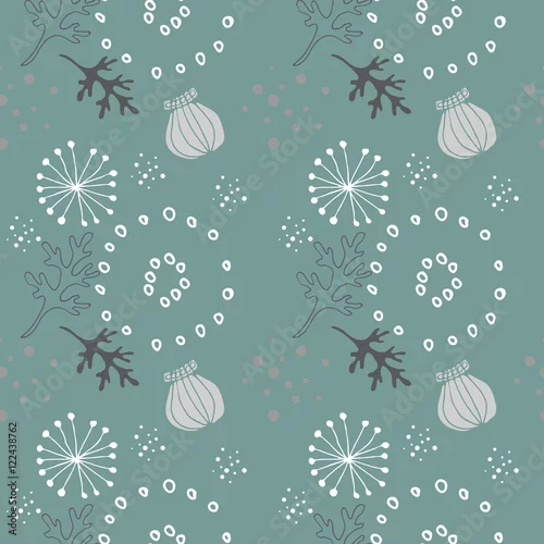 Tapety Niebieski wzór kwiatowy.