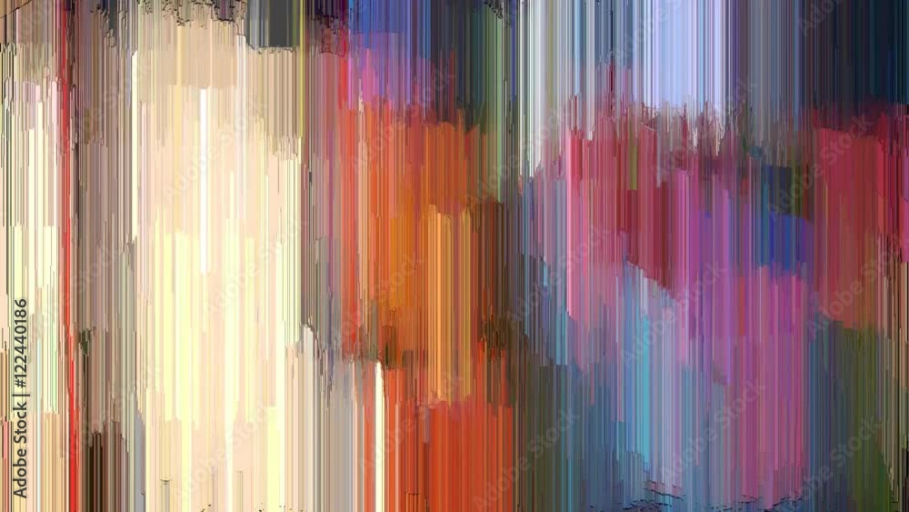 A sequence of abstract high contrast shapes and color.
