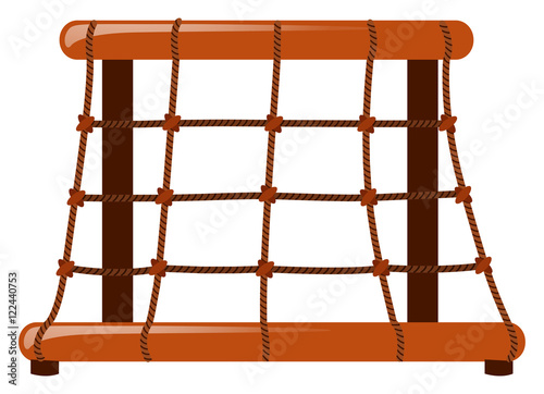 Climbing station made of rope