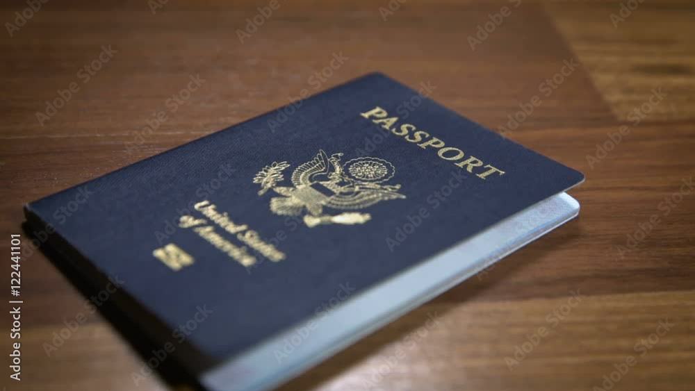 Dolly Shot of United States Passport, Shallow Depth Of Field Dolly Shot of United States Passport, Shallow Depth Of Field