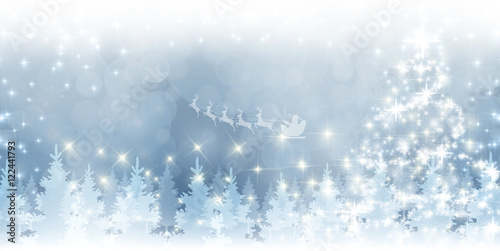 クリスマス　雪　サンタ　背景
