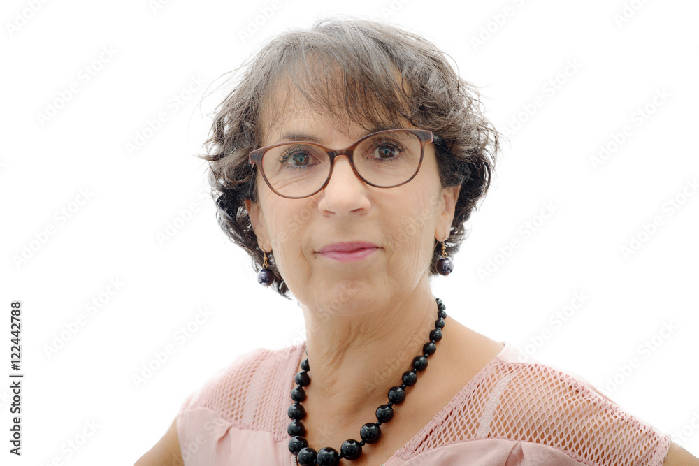 Portrait of mature smiling brunette woman Portrait of mature smiling brunette woman