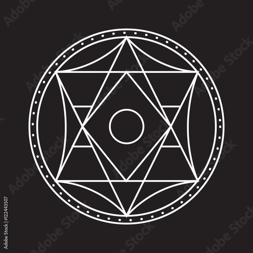 Alchemical round vector.