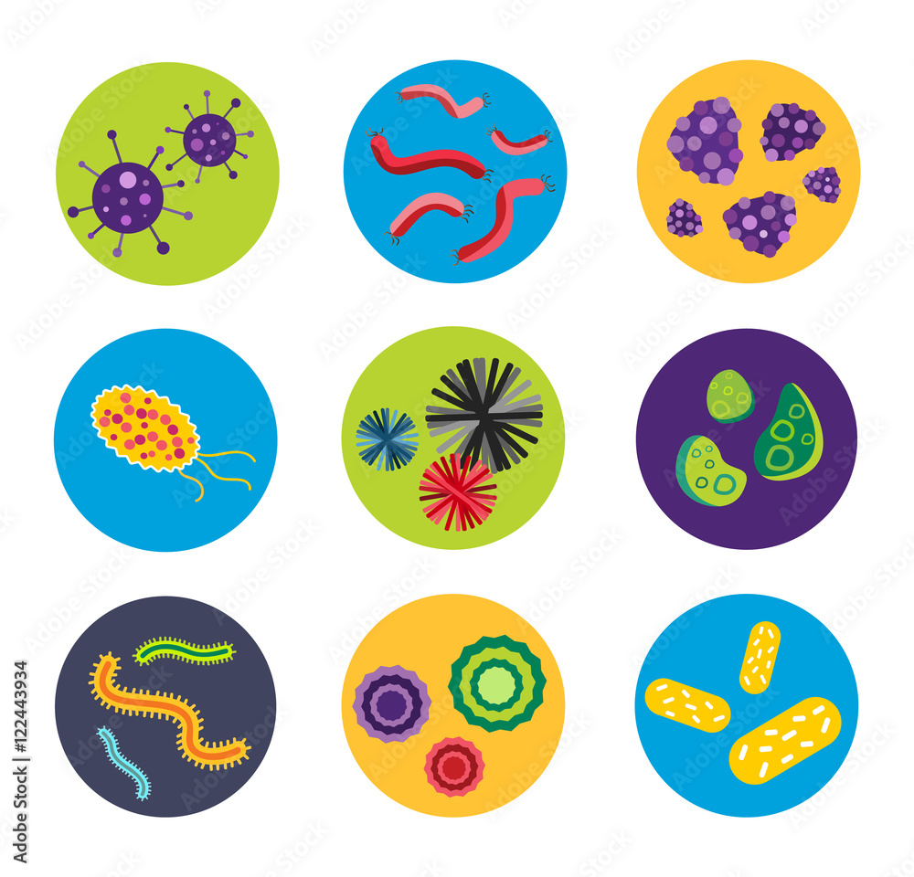Bacteria virus vector icon Bacteria virus vector icon