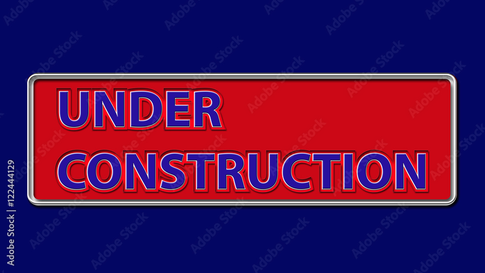 under construction sign 3d illustration