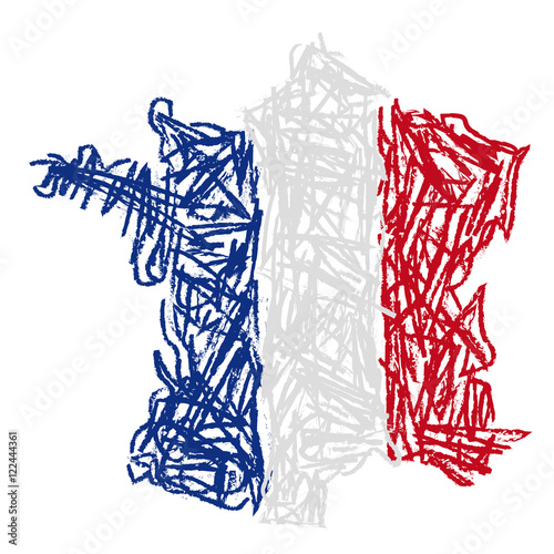 carte de France crayonnée