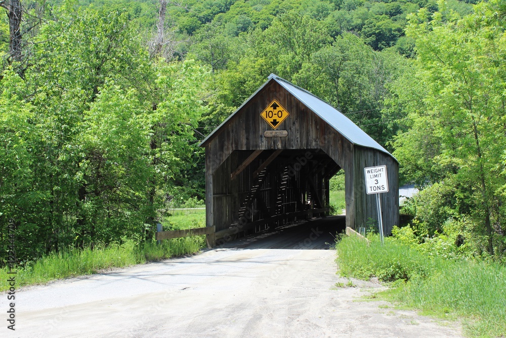 Flint Covered Bridge built in 1845 in Tunbridge, Vermont Flint Covered Bridge built in 1845 in Tunbridge, Vermont