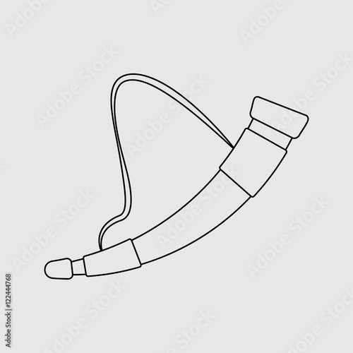 Viking Hunting horn. vector illustration Line icon. Flat style