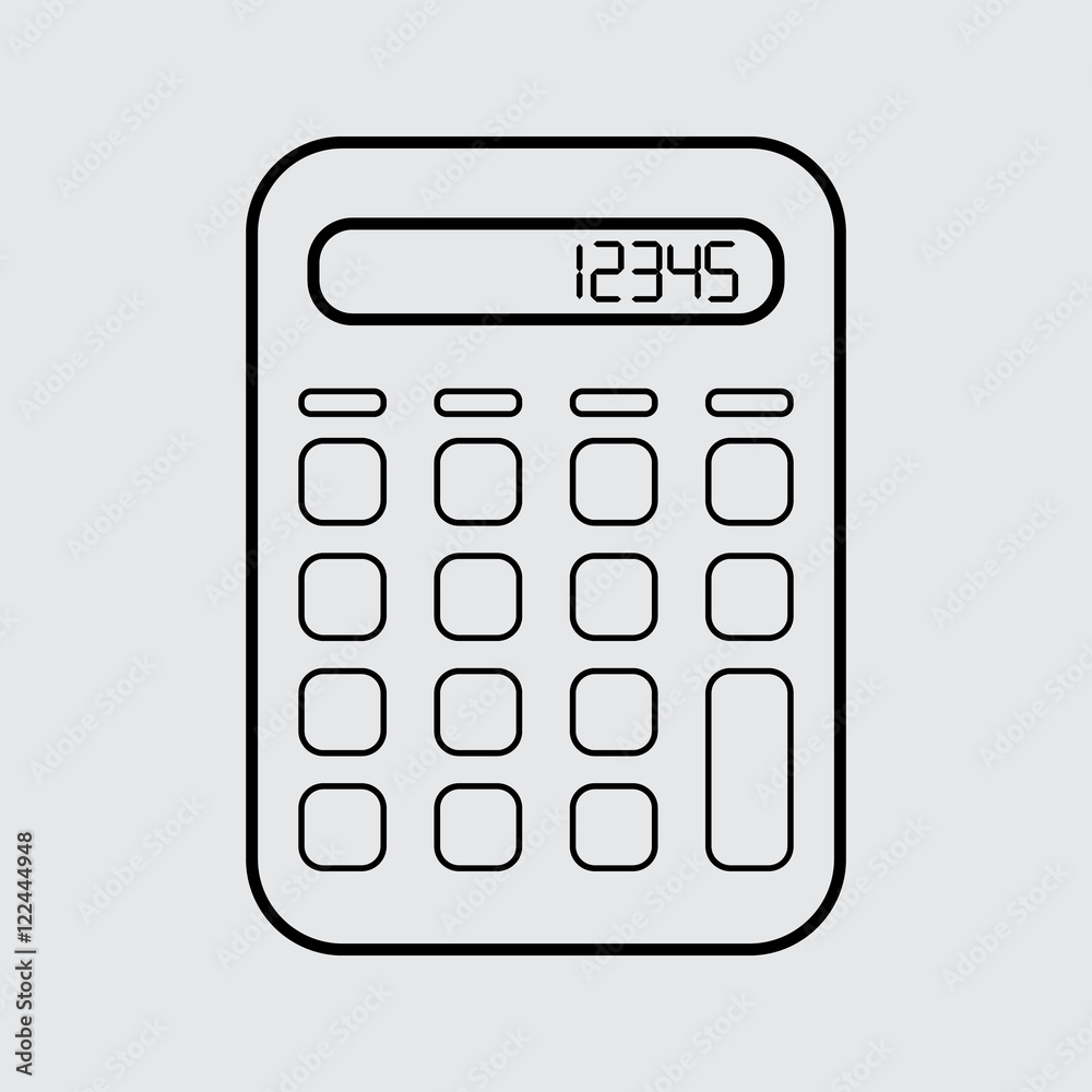 Calculator vector icon in Line style. For web and mobile Calculator vector icon in Line style. For web and mobile