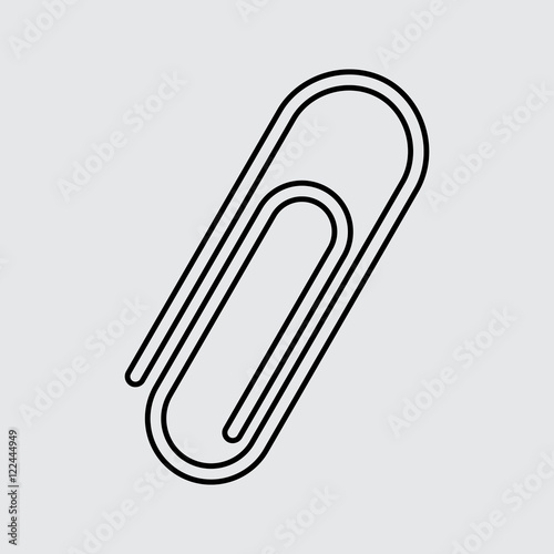 paper clip vector icon. Line style for web and mobile
