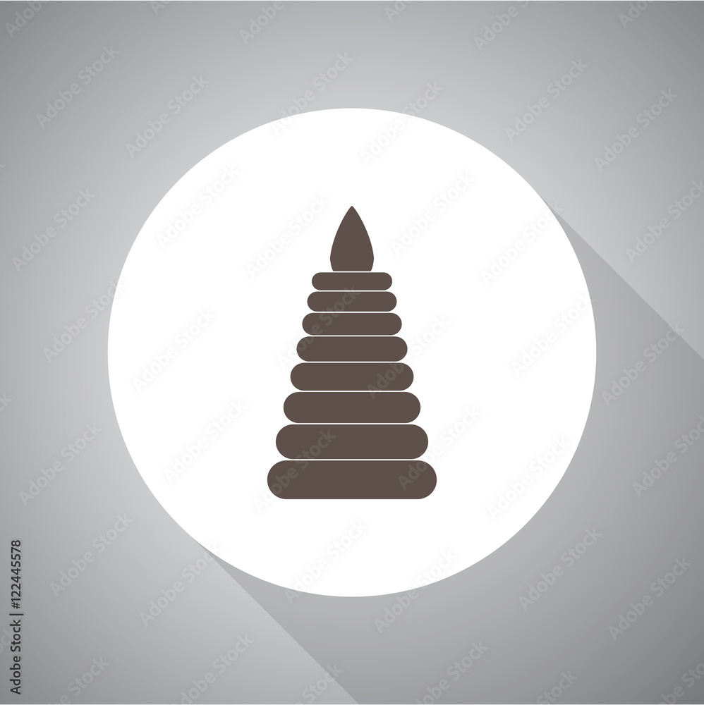 Children pyramid vector icon. Flat style Children pyramid vector icon. Flat style