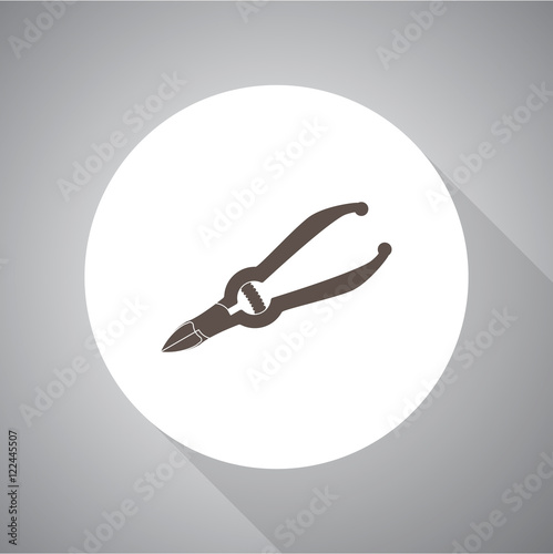 manicure nippers simple icon. Flat style