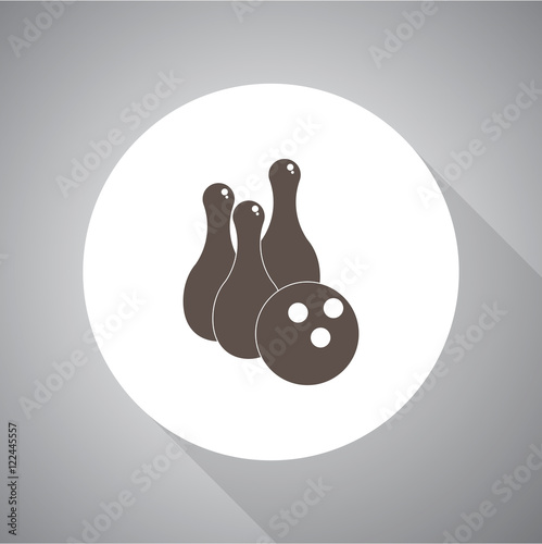 Icon of bowling flat style Simple toy train vector illustration. Line style.