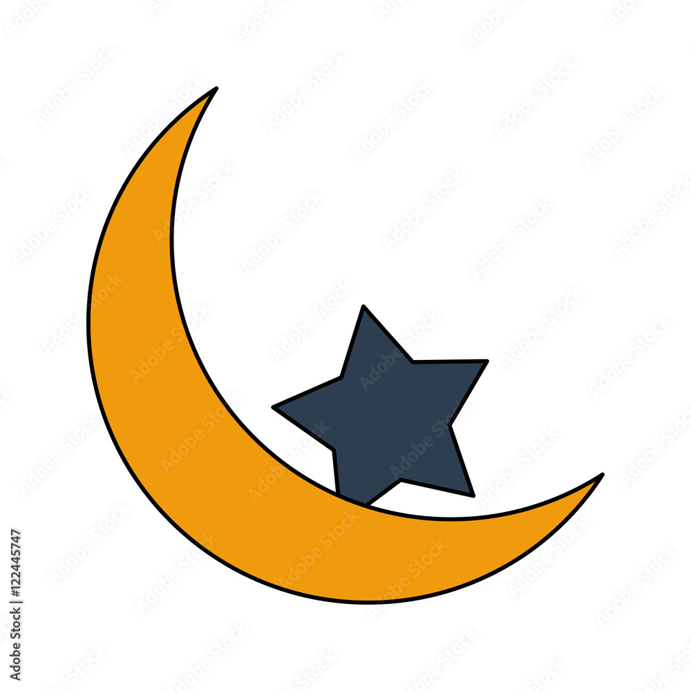Islam symbol, Vector illustration. Religion icon. Silhouette. Flat style. Islam symbol, Vector illustration. Religion icon. Silhouette. Flat style.