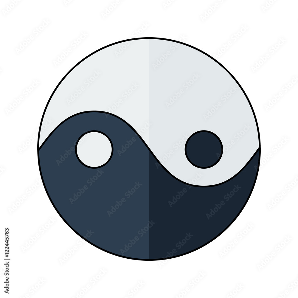 yin yang Vector illustration. Religion icon. Silhouette. Flat style. yin yang Vector illustration. Religion icon. Silhouette. Flat style.