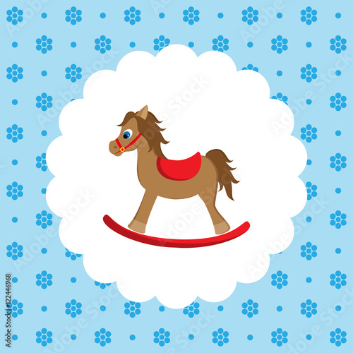 Rocking horse. Icon.