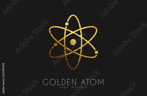 atom symbol. atom logo design. color atom. science logo