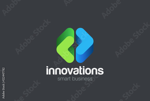 Brackets Logo abstract Business design vector. Web Logotype icon