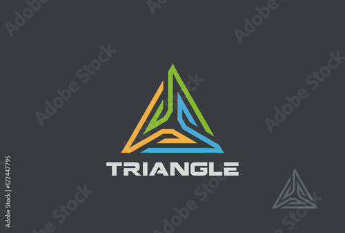 Triangle Logo abstract design vector Business Logotype icon