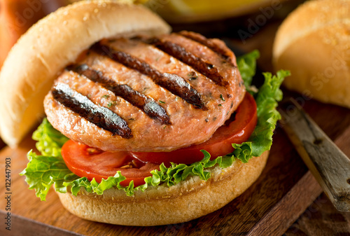 Grilled Salmon Burger photo