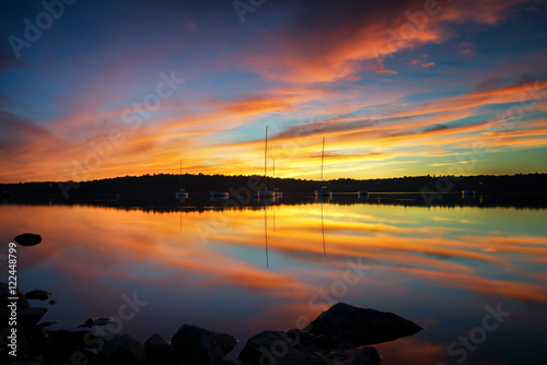 Sunset reflection over water _4