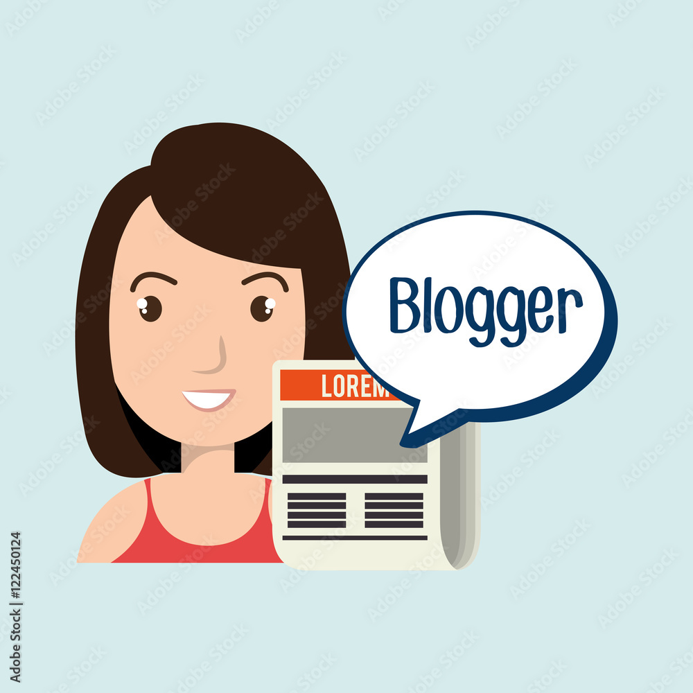 woman cartoon blogger web vector illustration eps 10 woman cartoon blogger web vector illustration eps 10