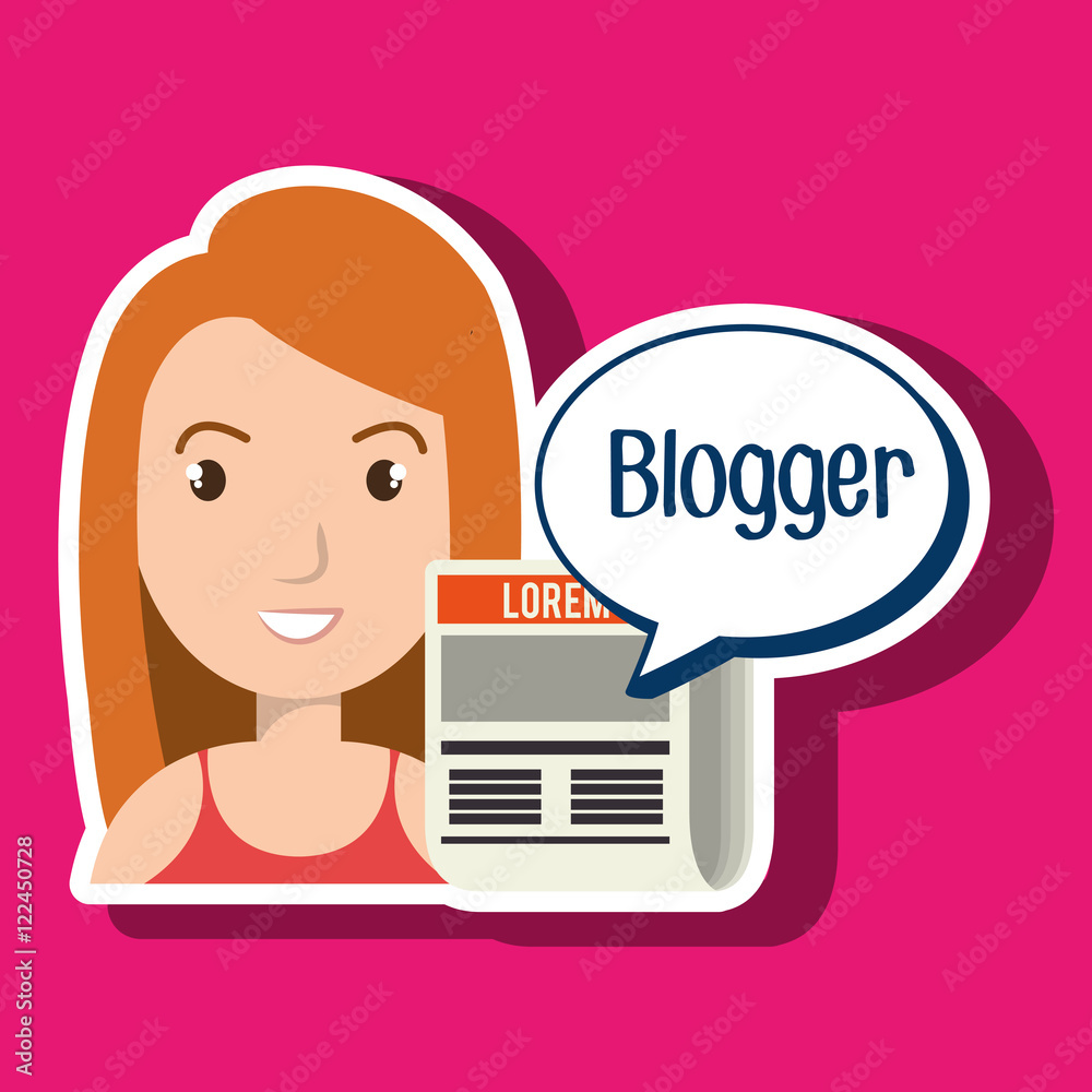 woman cartoon blogger web vector illustration eps 10 woman cartoon blogger web vector illustration eps 10