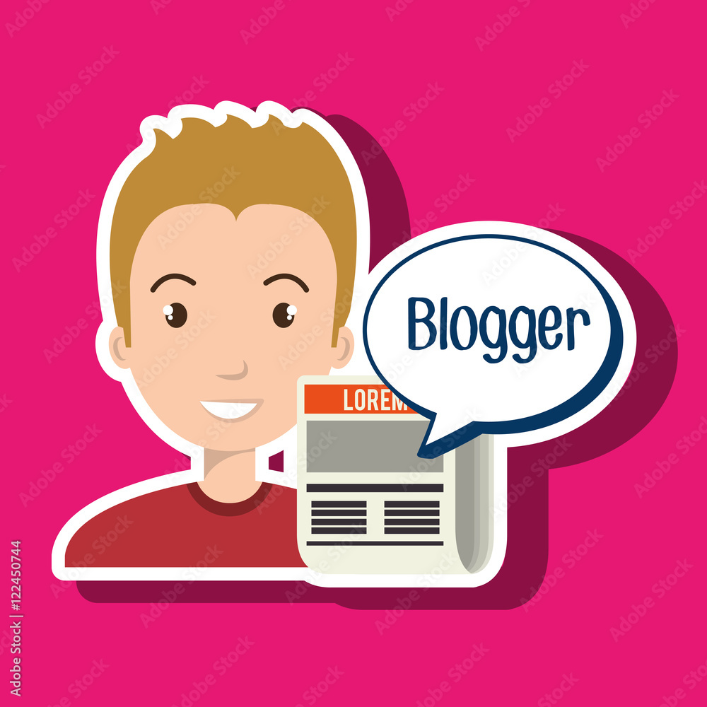 man cartoon blogger web vector illustration eps 10 man cartoon blogger web vector illustration eps 10